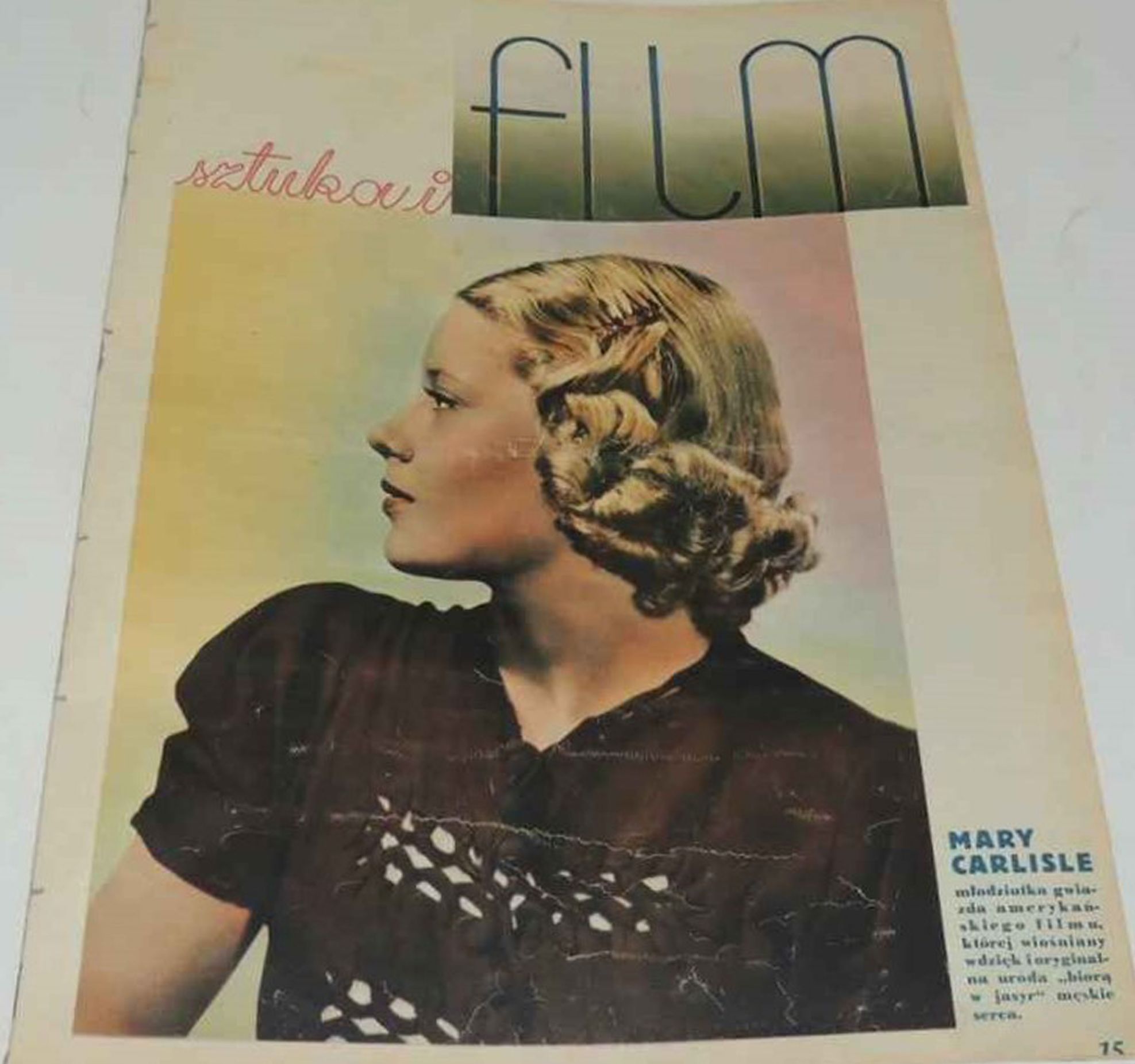 FILM SZTUKA I magazine side cover Issue 29   1936