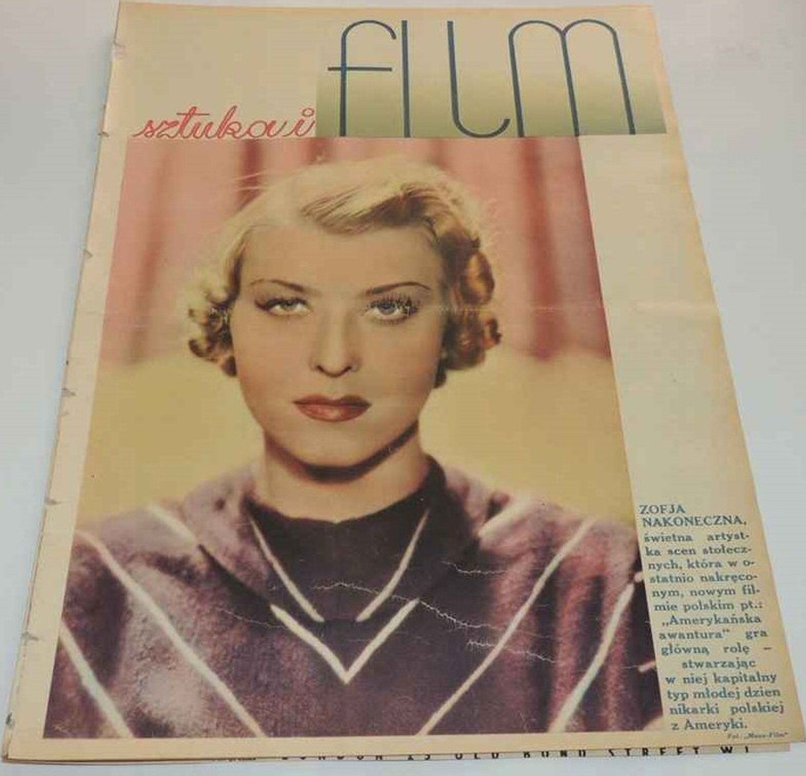 FILM SZTUKA I magazine side cover Issue 50   1936