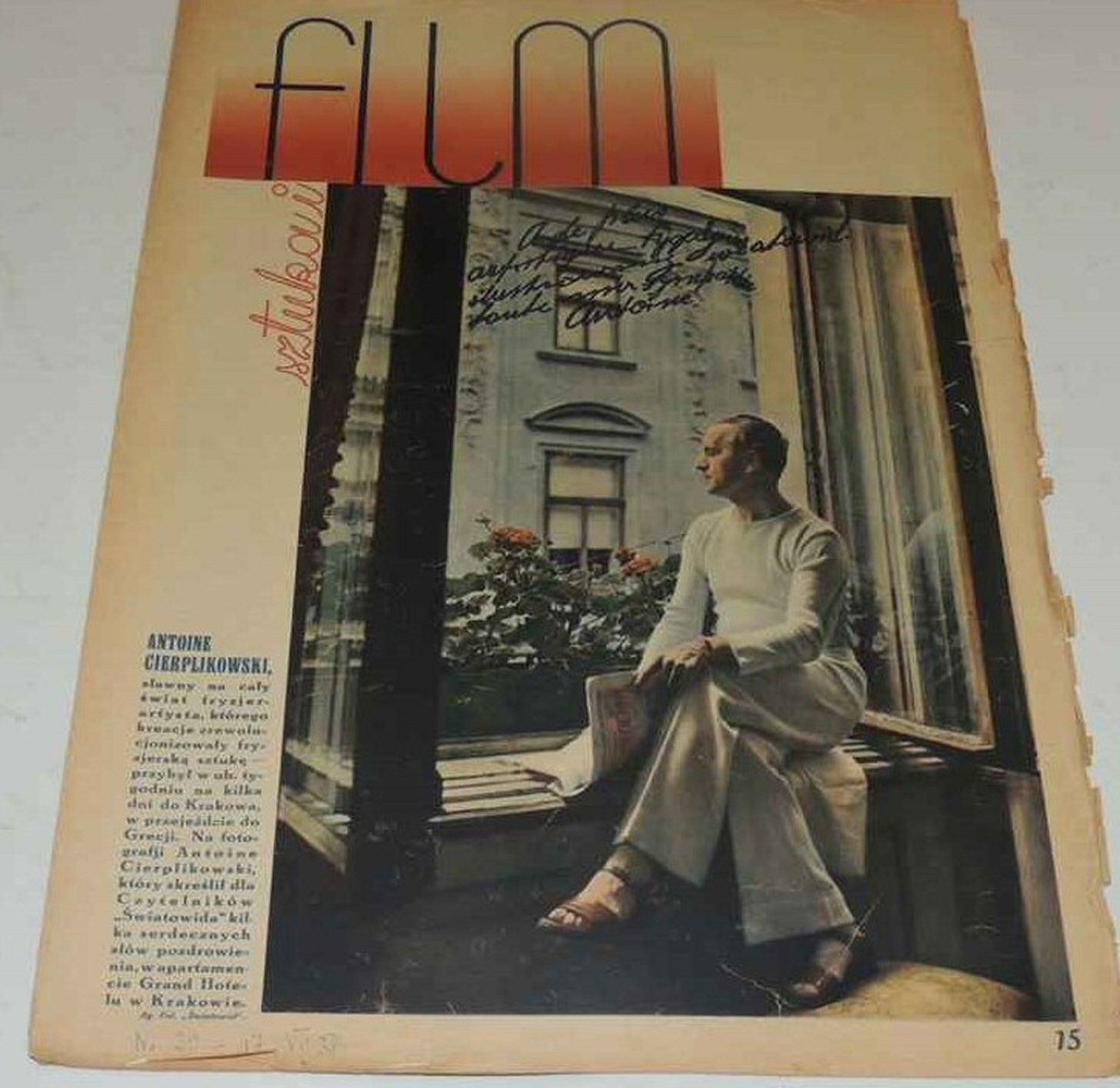 FILM SZTUKA I magazine side cover Issue 29   1937