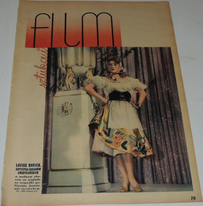 FILM SZTUKA I magazine side cover Issue 16   1938
