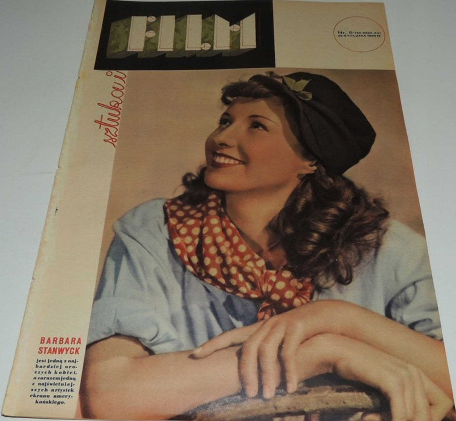FILM SZTUKA I magazine side cover Issue 5   1939