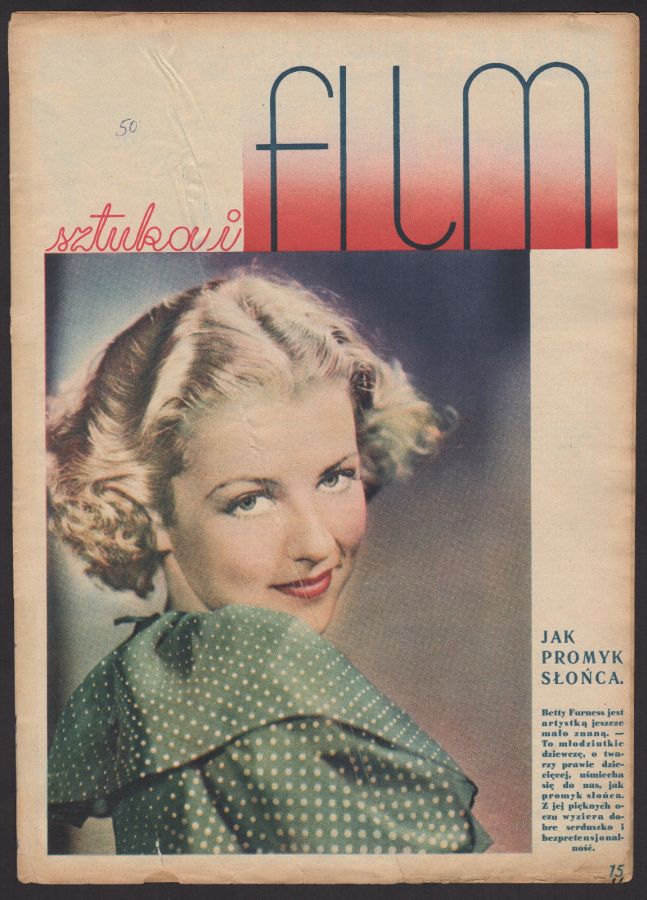 FILM SZTUKA I magazine side cover Issue 4  1935