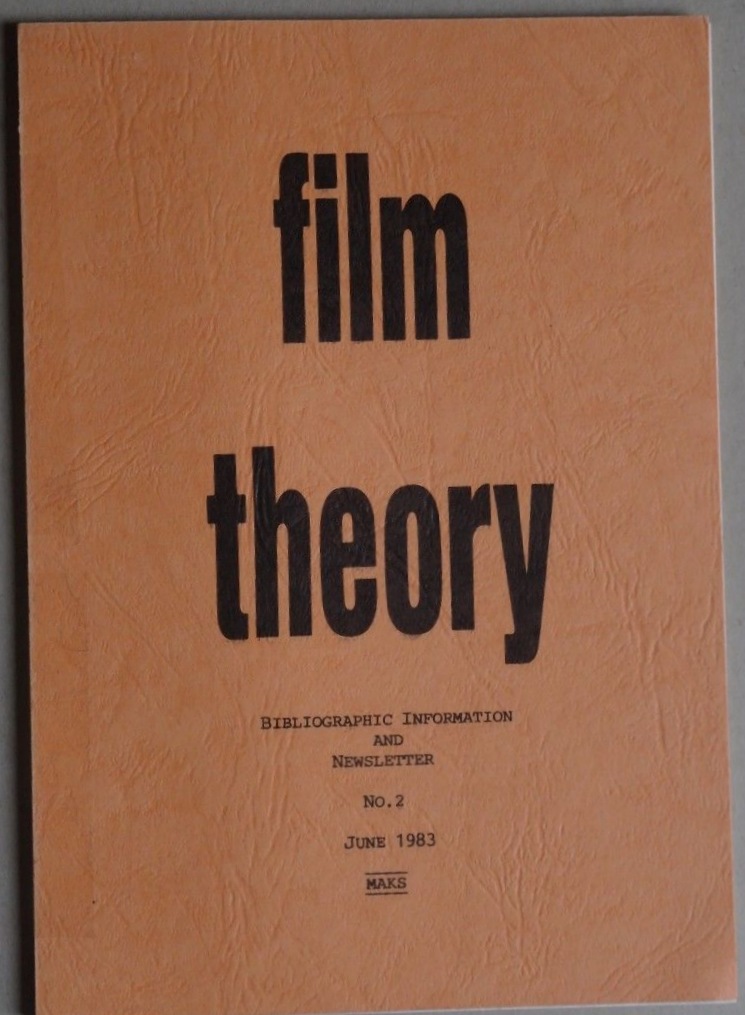 FILM THEORY magazine side cover Issue 2  June 1983