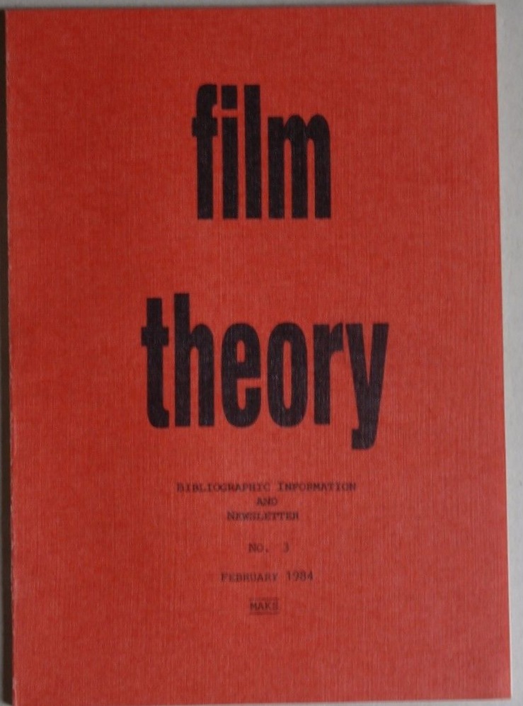 FILM THEORY magazine side cover Issue 3  February 1984