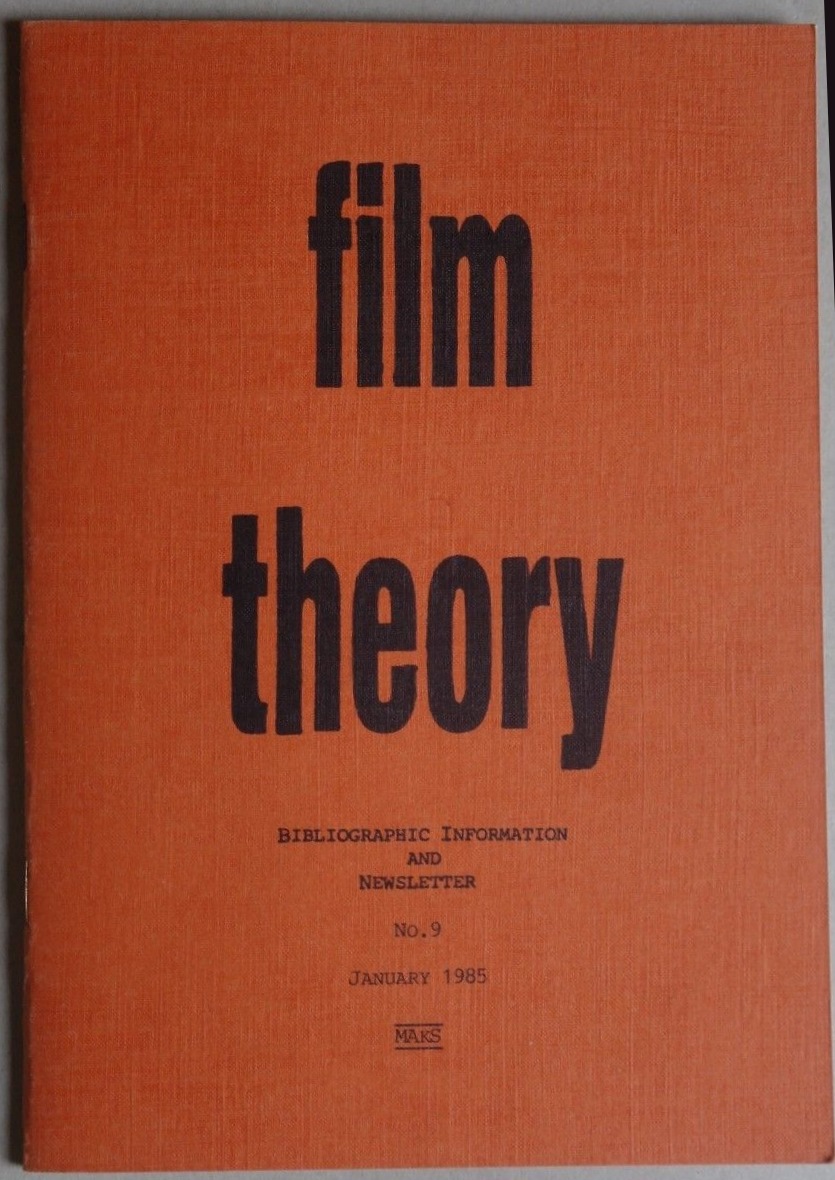 FILM THEORY magazine side cover Issue 9  January 1985