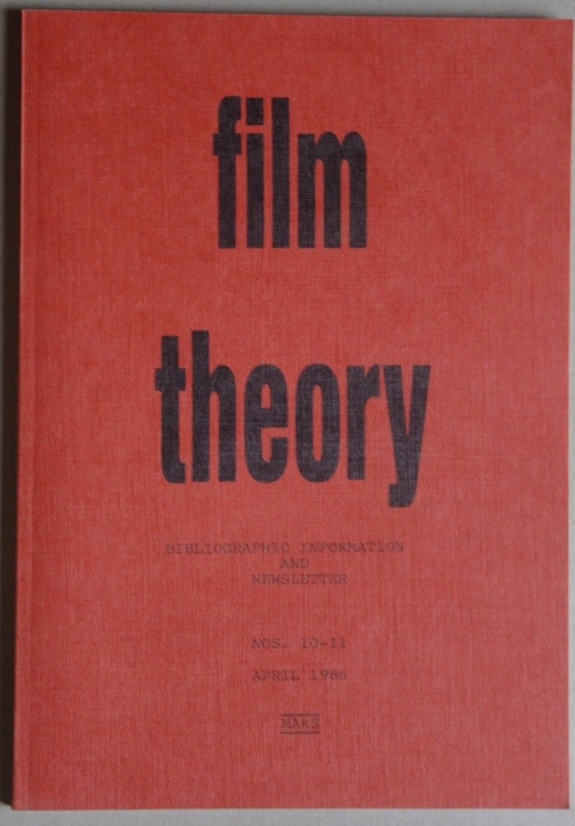 FILM THEORY magazine side cover Issue 10-11  April 1985