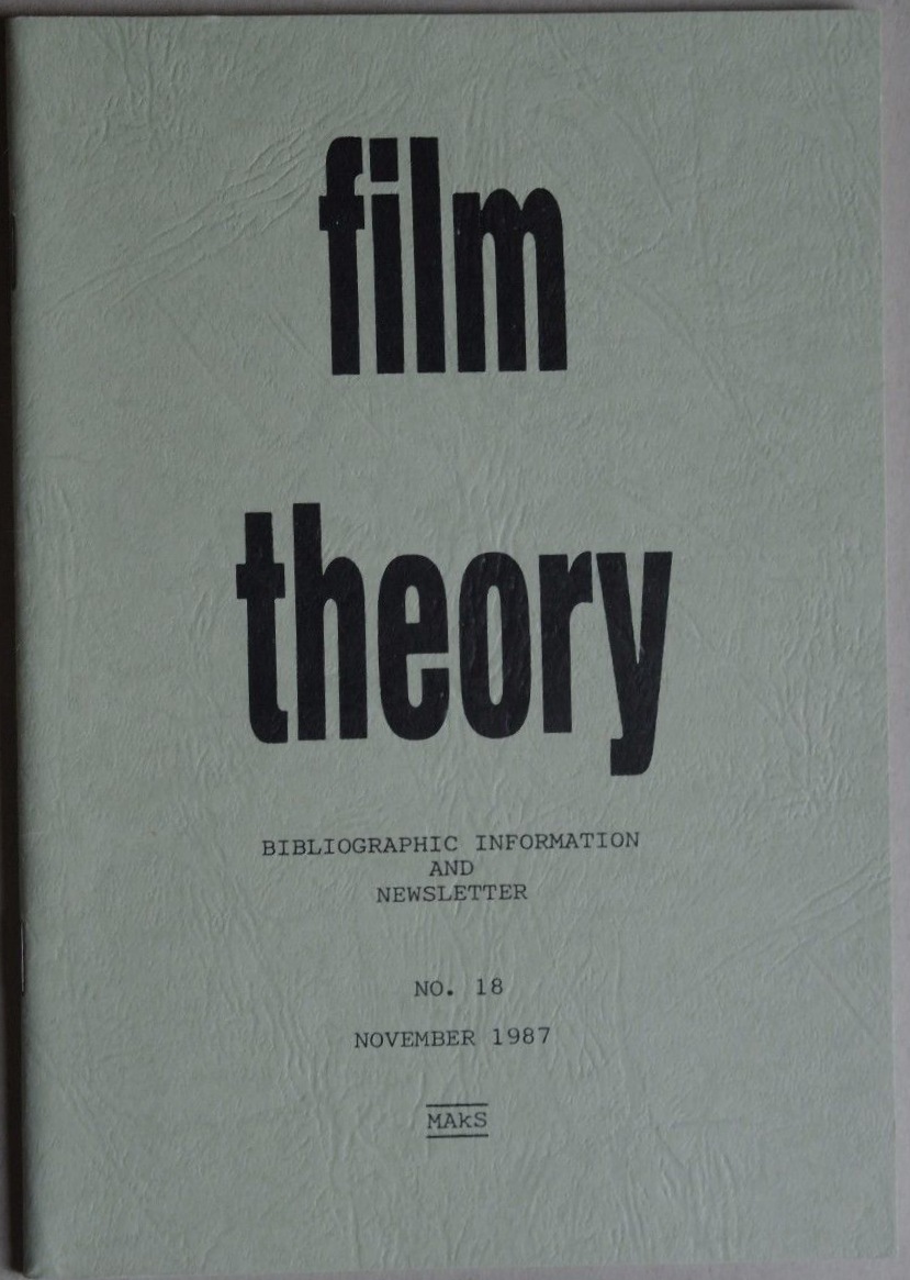 FILM THEORY magazine side cover Issue 18  November 1987