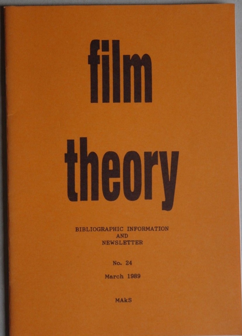 FILM THEORY magazine side cover Issue 24  March 1989