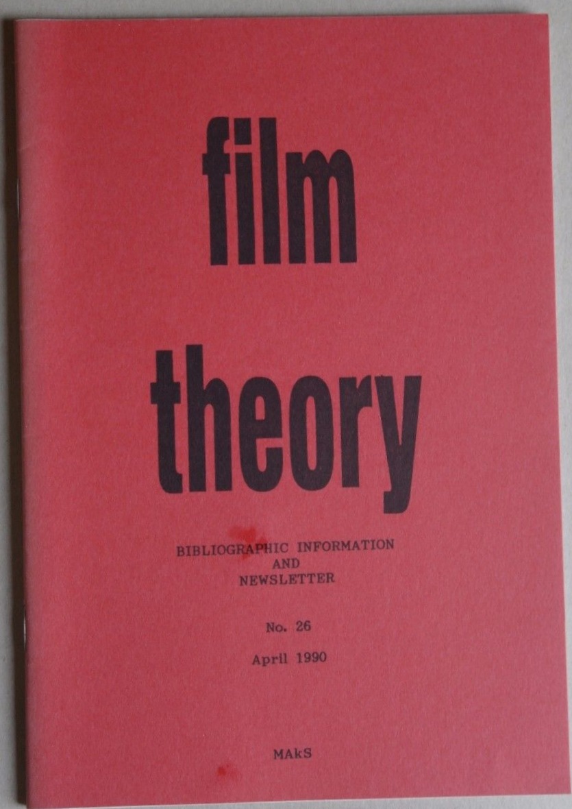 FILM THEORY magazine side cover Issue 26  April 1990