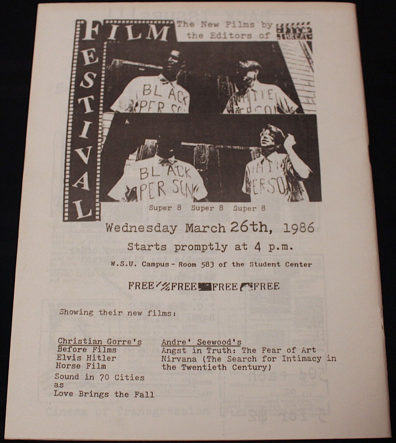 FILM THREAT magazine side cover Issue 7  Vol 2 # 3  1986