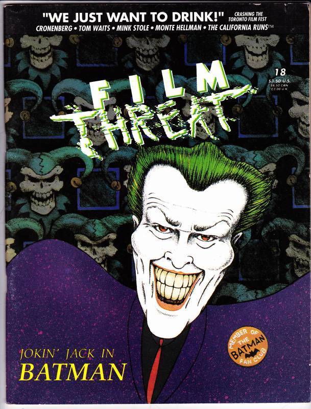 FILM THREAT magazine side cover Issue 18  1988