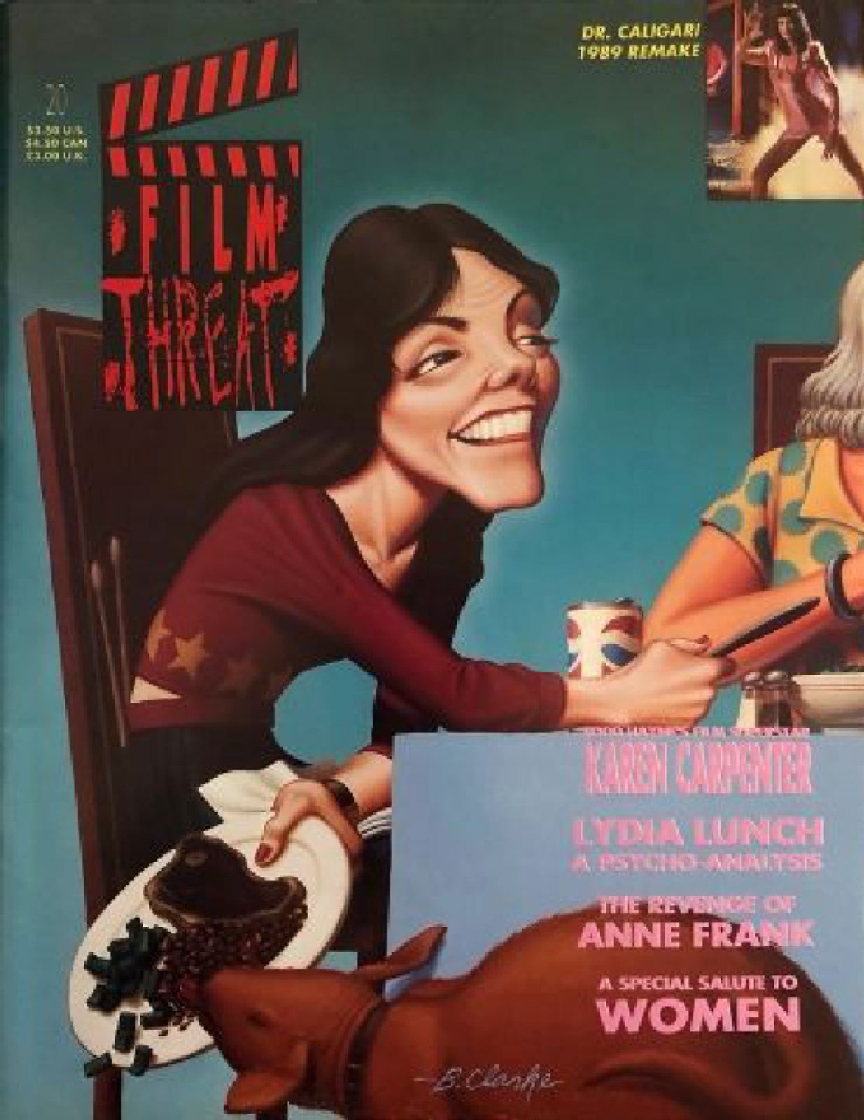 FILM THREAT magazine side cover Issue 20  1989