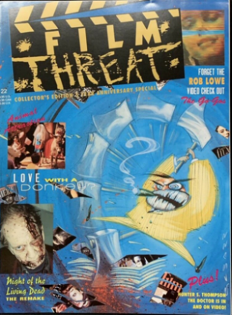FILM THREAT magazine side cover Issue 22  1990