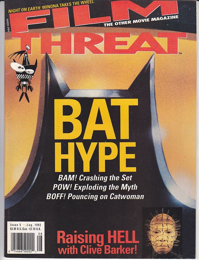 FILM THREAT magazine side cover Issue 5 August 1992