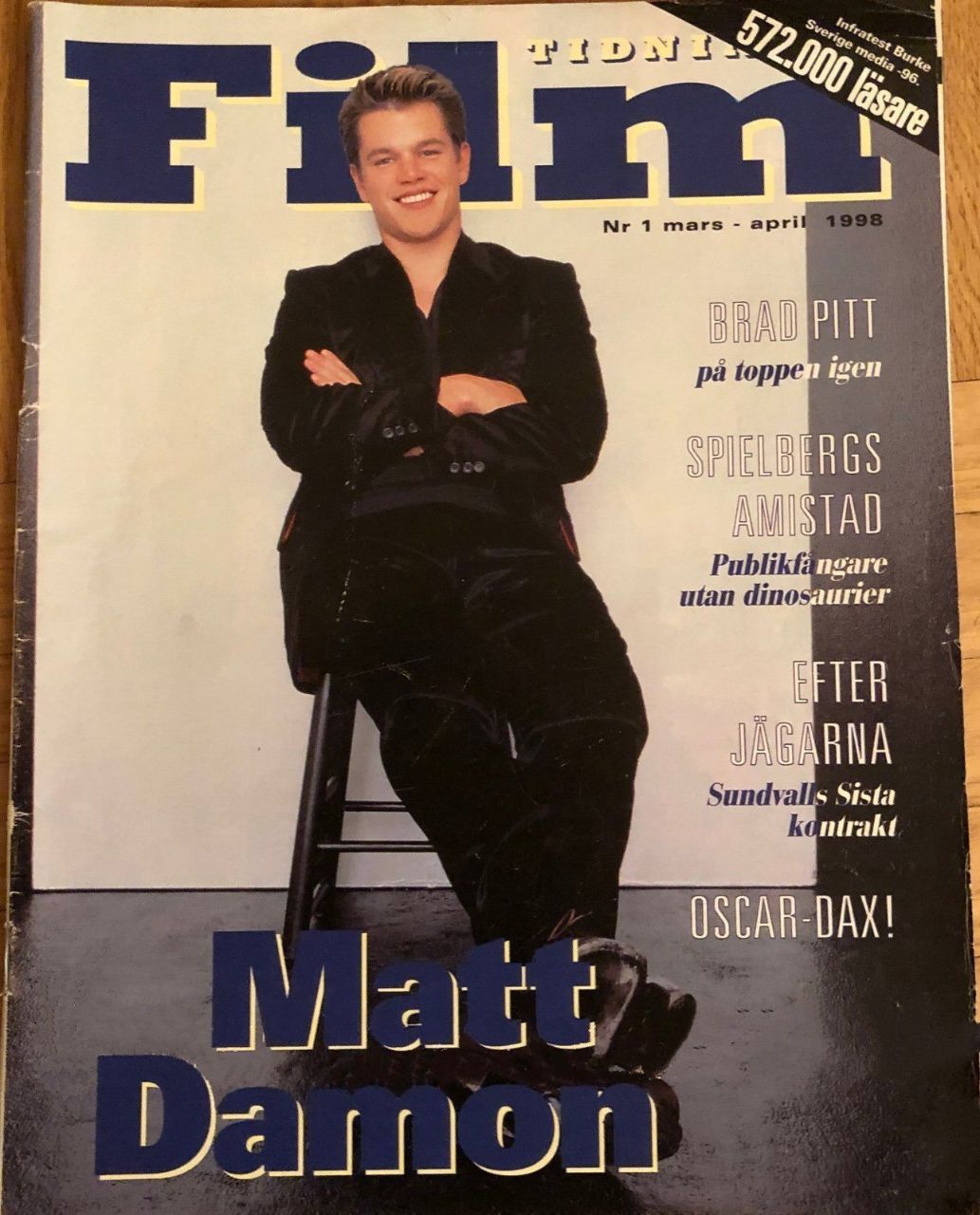 FILM TIDNINGEN magazine side cover Issue 1  March/April 1998