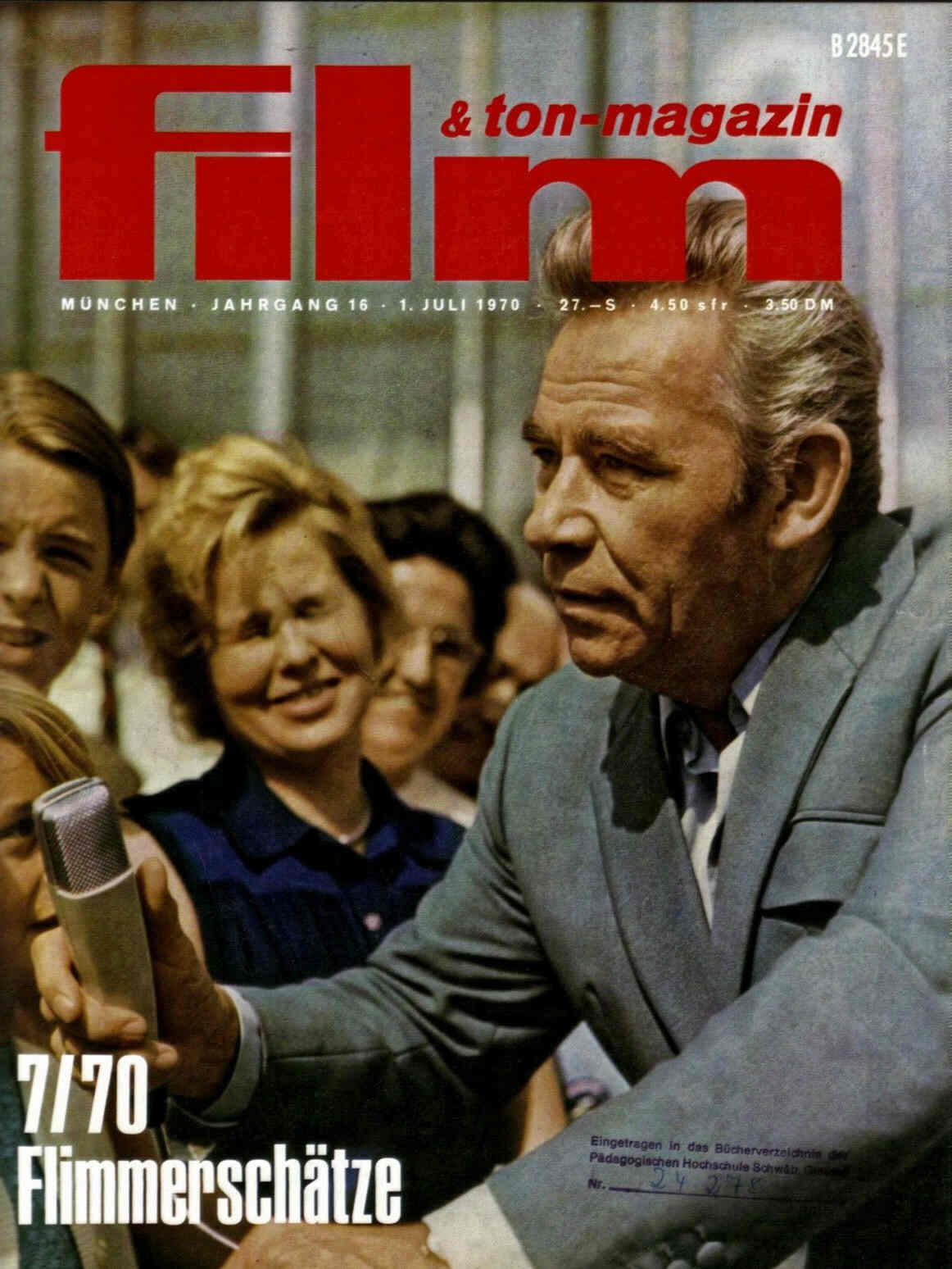 FILM UND TON-MAGAZIN magazine side cover July 1970