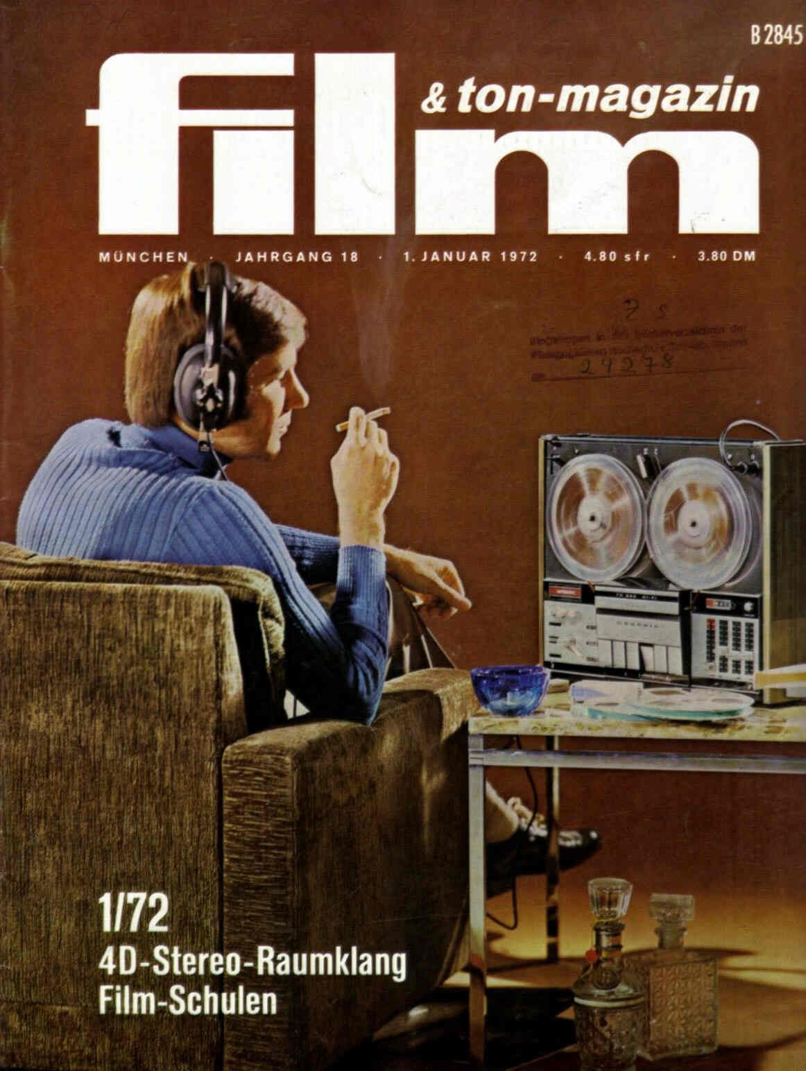 FILM UND TON-MAGAZIN magazine side cover January 1972