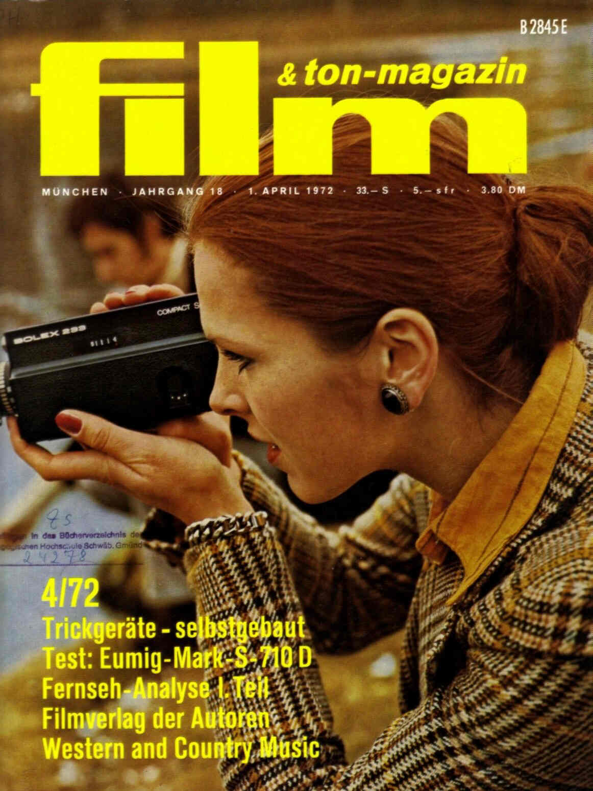 FILM UND TON-MAGAZIN magazine side cover April 1972