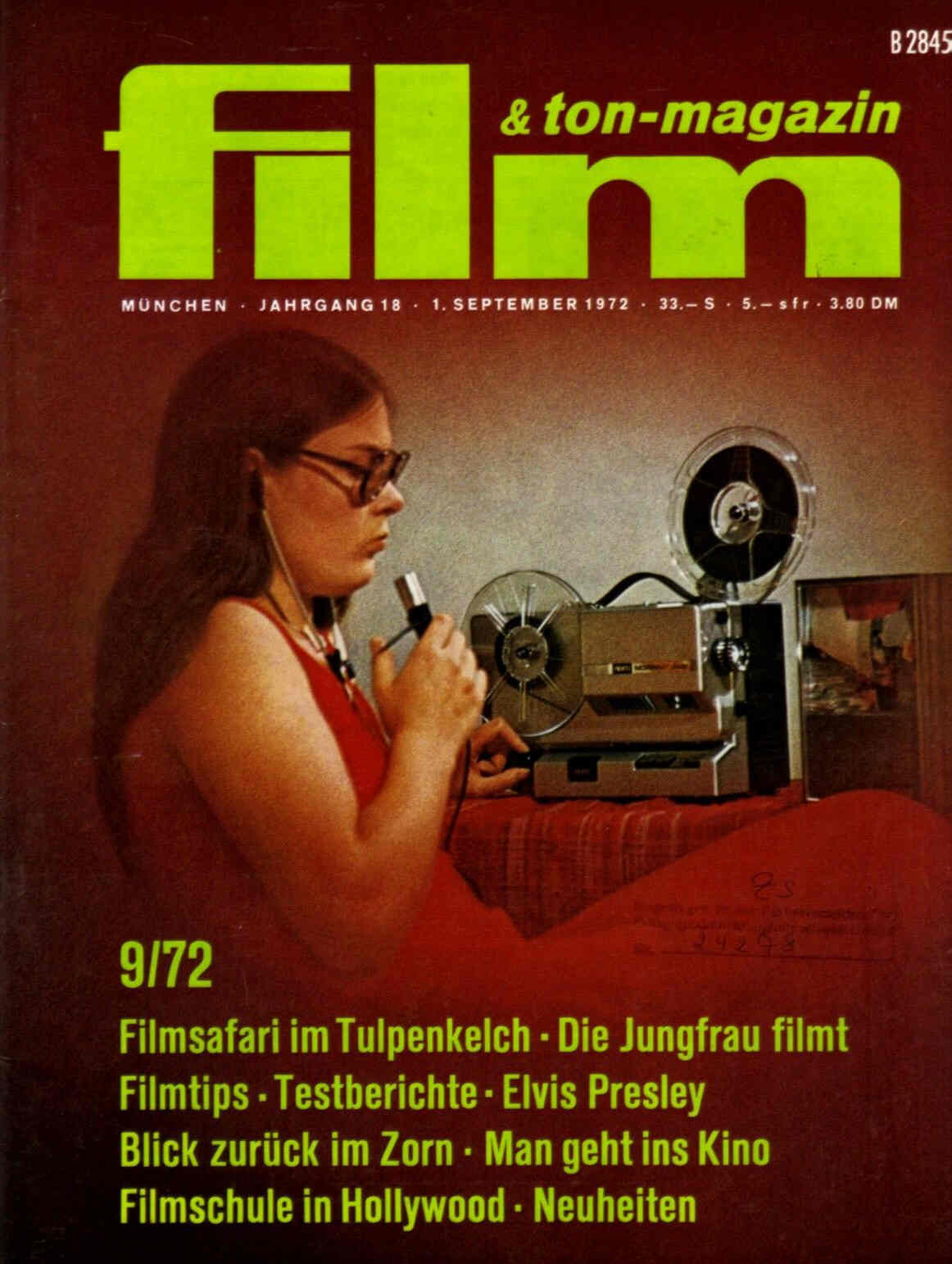 FILM UND TON-MAGAZIN magazine side cover September 1972