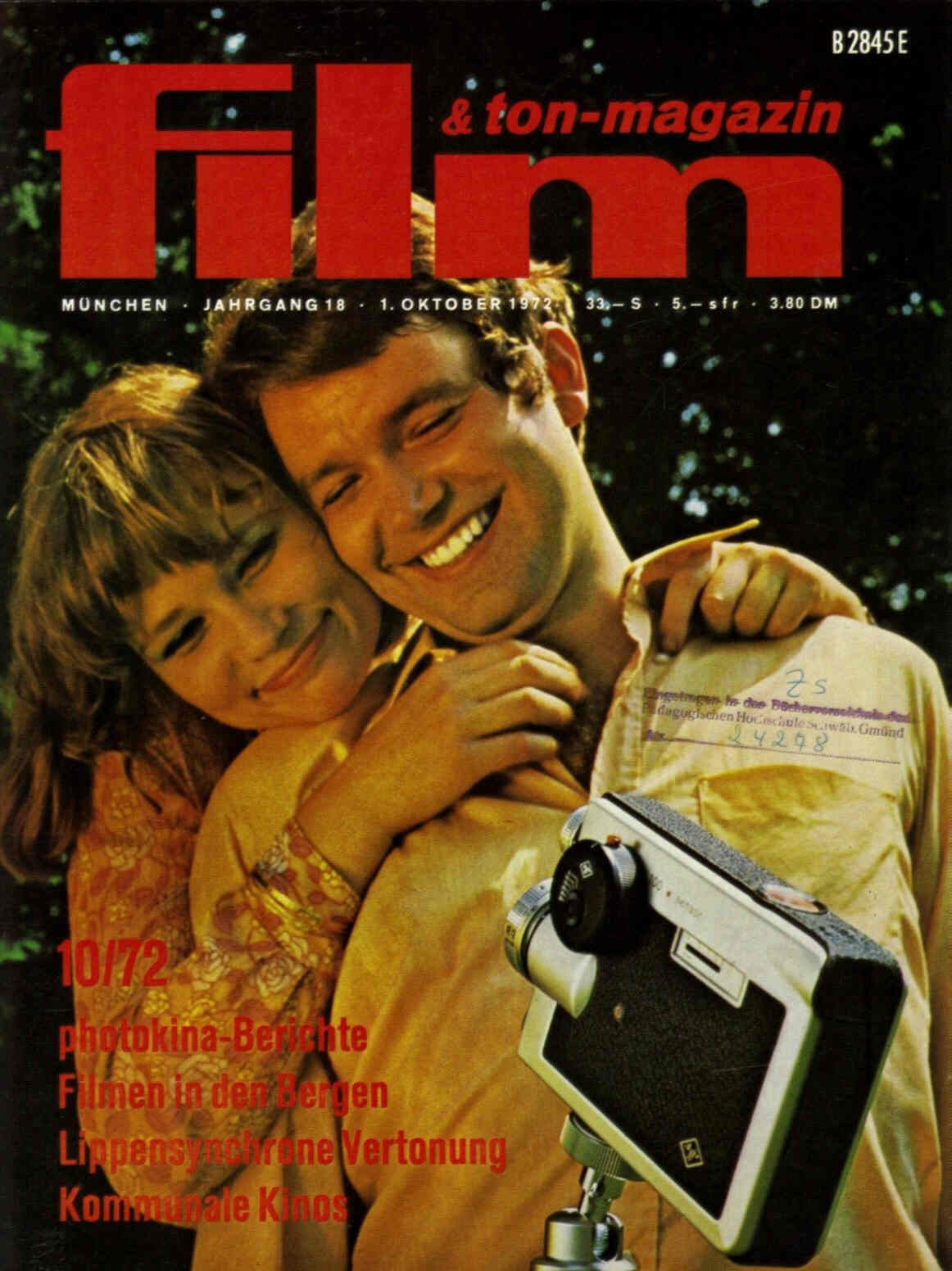 FILM UND TON-MAGAZIN magazine side cover October 1972