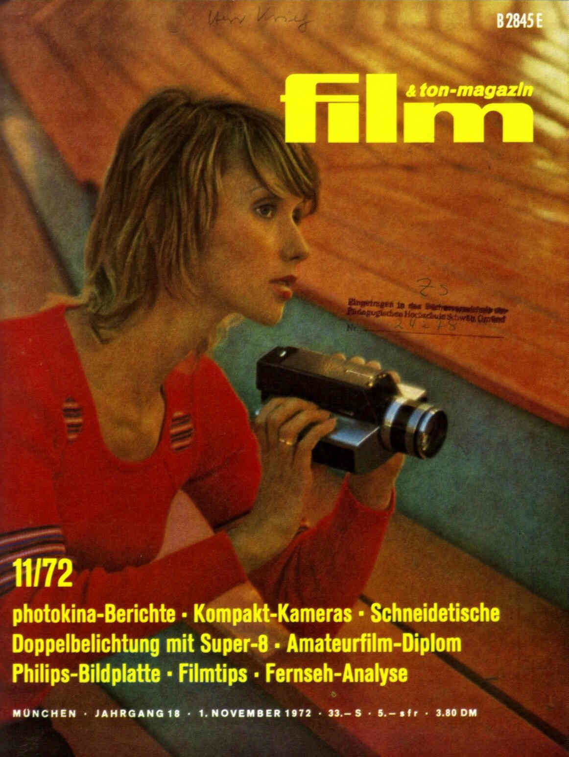 FILM UND TON-MAGAZIN magazine side cover November 1972