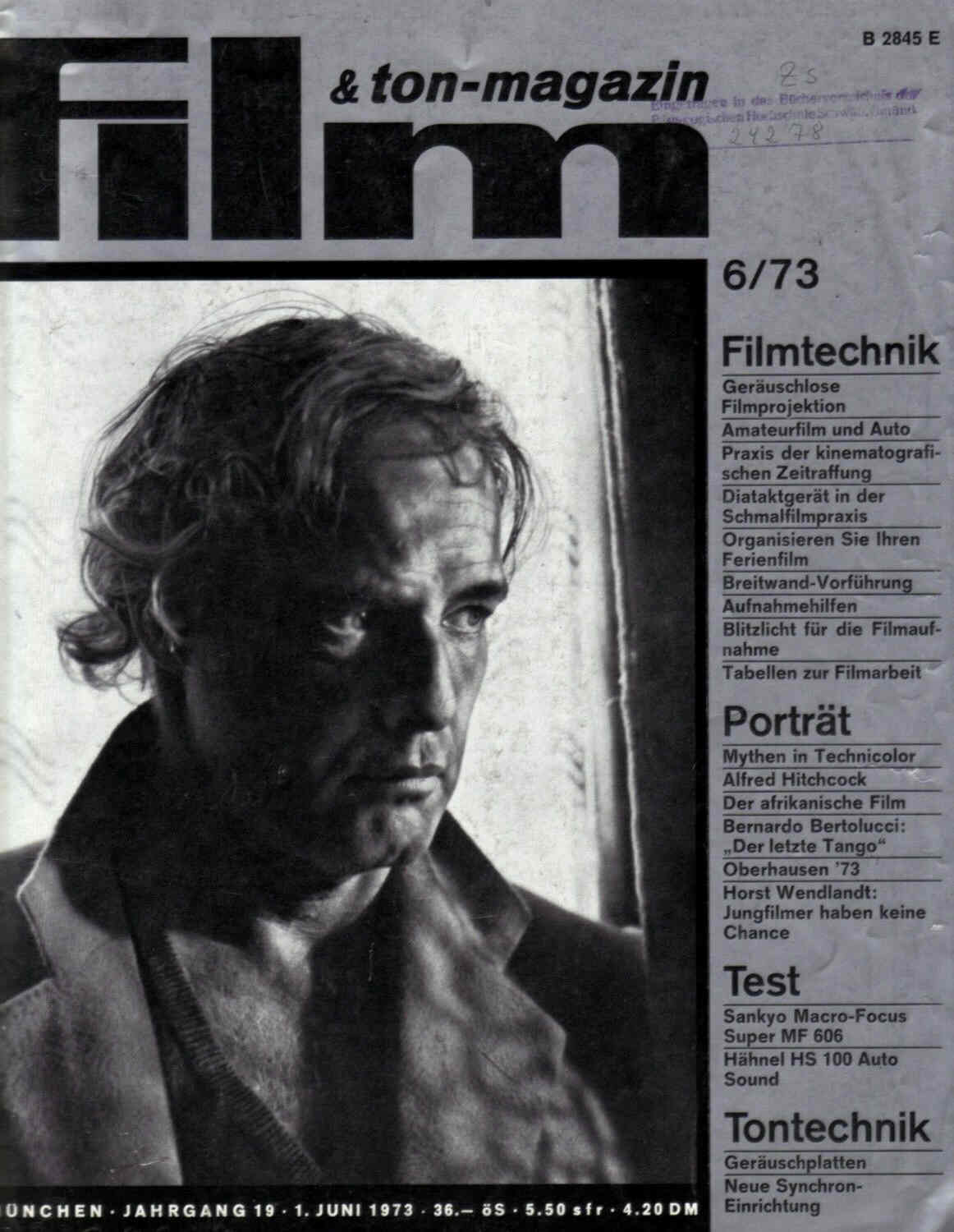 FILM UND TON-MAGAZIN magazine side cover June 1973