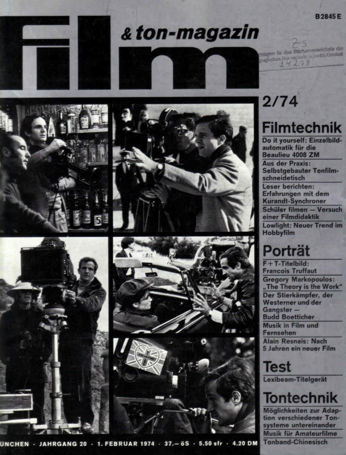 FILM UND TON-MAGAZIN magazine side cover February 1974