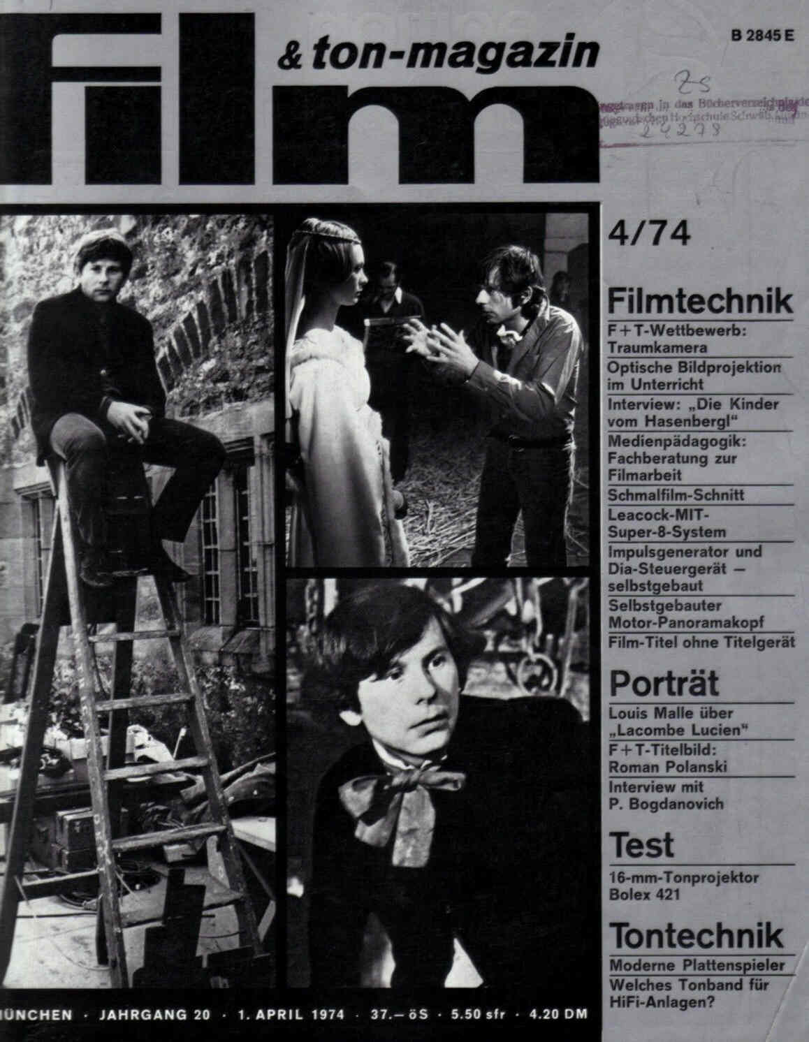 FILM UND TON-MAGAZIN magazine side cover April 1974