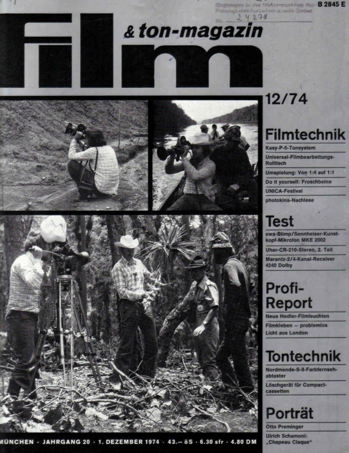 FILM UND TON-MAGAZIN magazine side cover December 1974