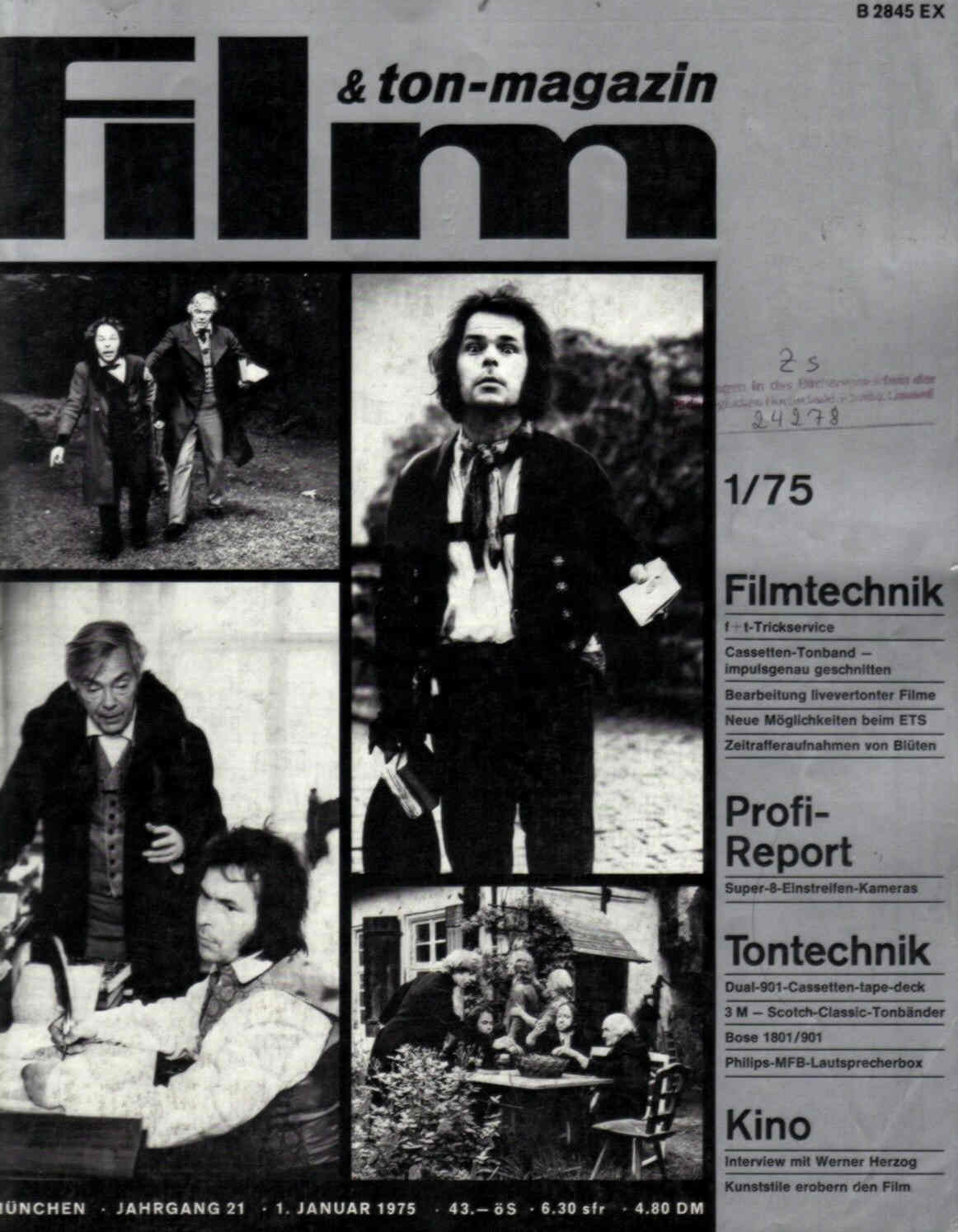 FILM UND TON-MAGAZIN magazine side cover January 1975