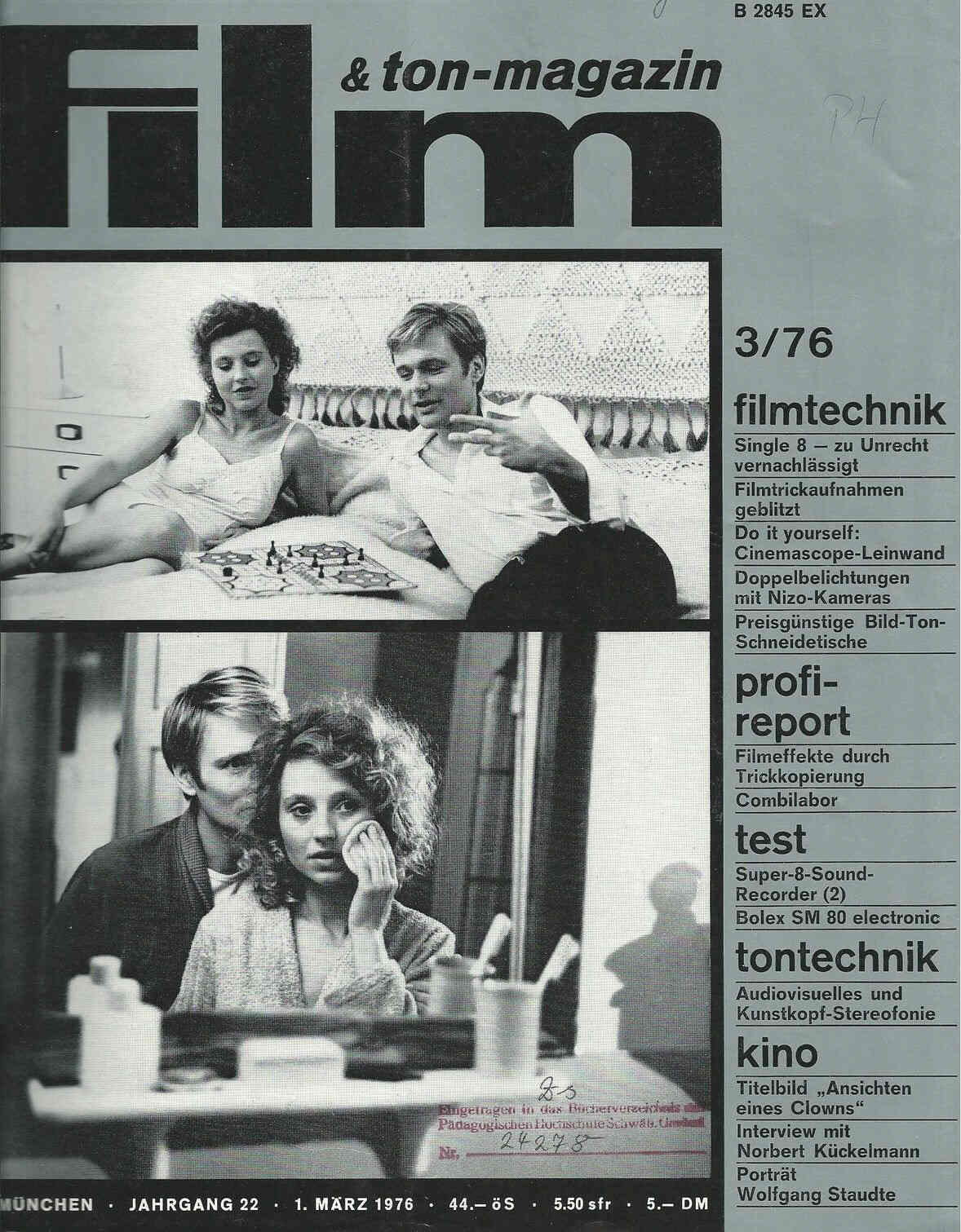 FILM UND TON-MAGAZIN magazine side cover March 1976