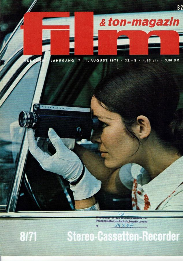 FILM UND TON-MAGAZIN magazine side cover August 1971