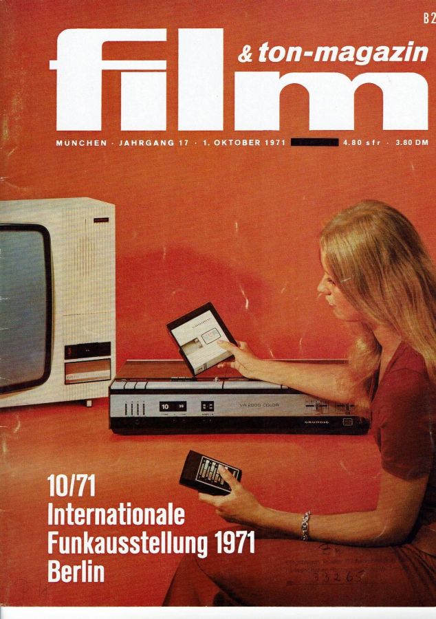 FILM UND TON-MAGAZIN magazine side cover October 1971