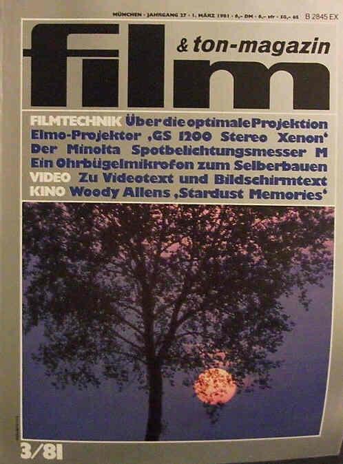 FILM UND TON-MAGAZIN magazine side cover March 1981
