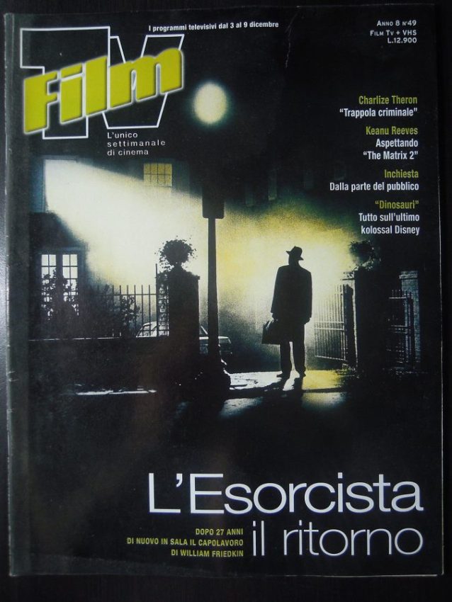 FILM TV magazine side cover Issue 49 3 December 2000