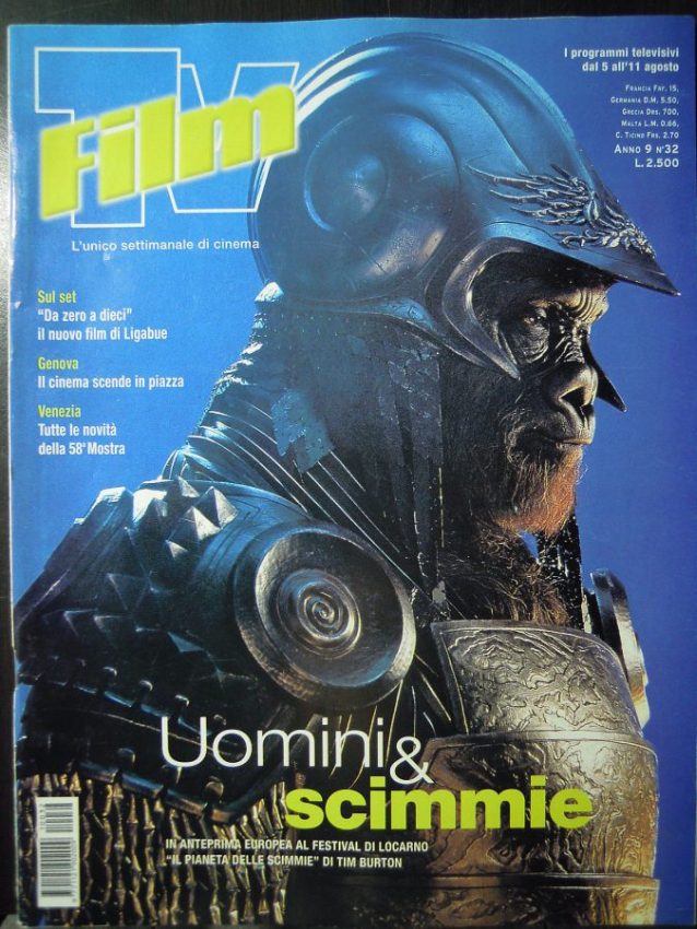 FILM TV magazine side cover Issue 32 5 August 2001