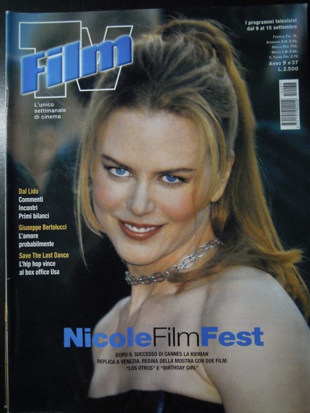 FILM TV magazine side cover Issue 37 9 September 2001