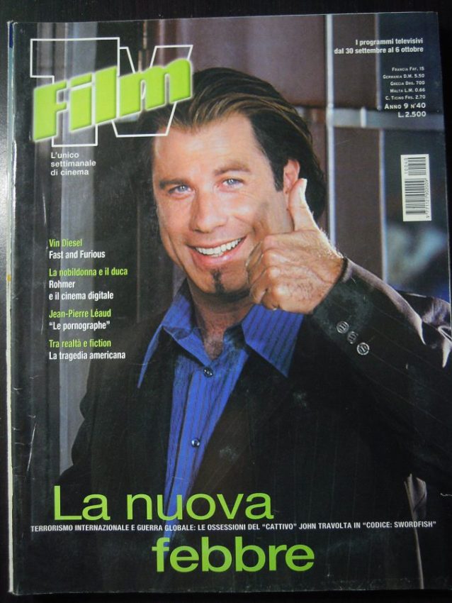 FILM TV magazine side cover Issue 40 30 September 2001