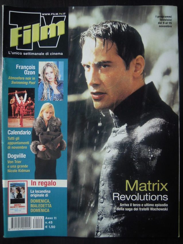 FILM TV magazine side cover Issue 45 9 November 2003