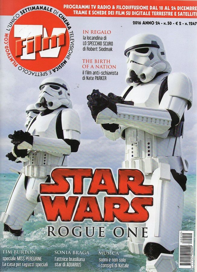 FILM TV magazine side cover Issue 50 18 December 2016