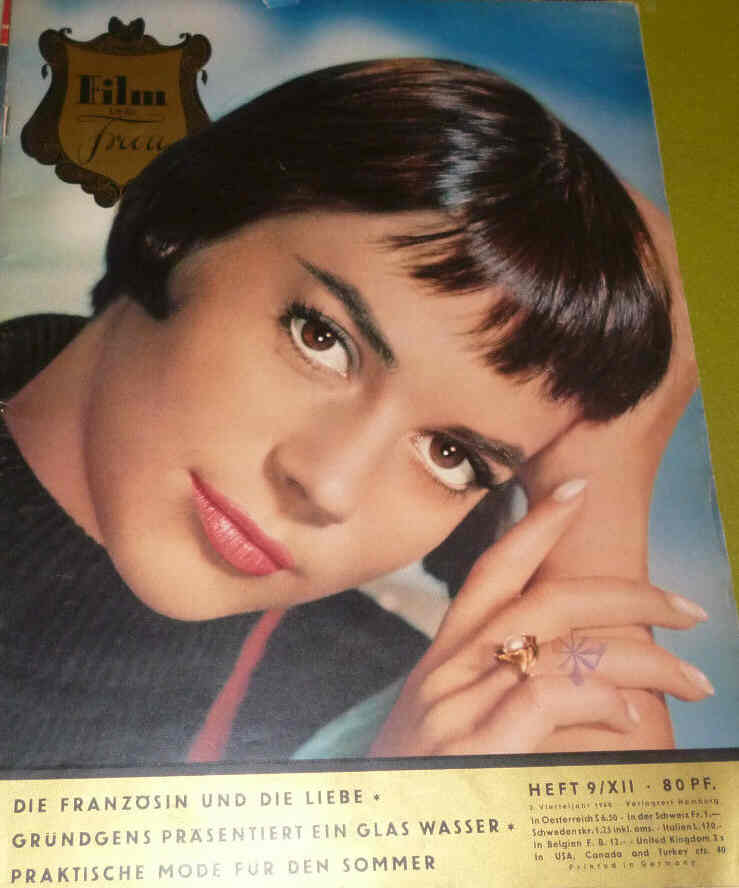 FILM UND FRAU magazine side cover Issue 9  1960