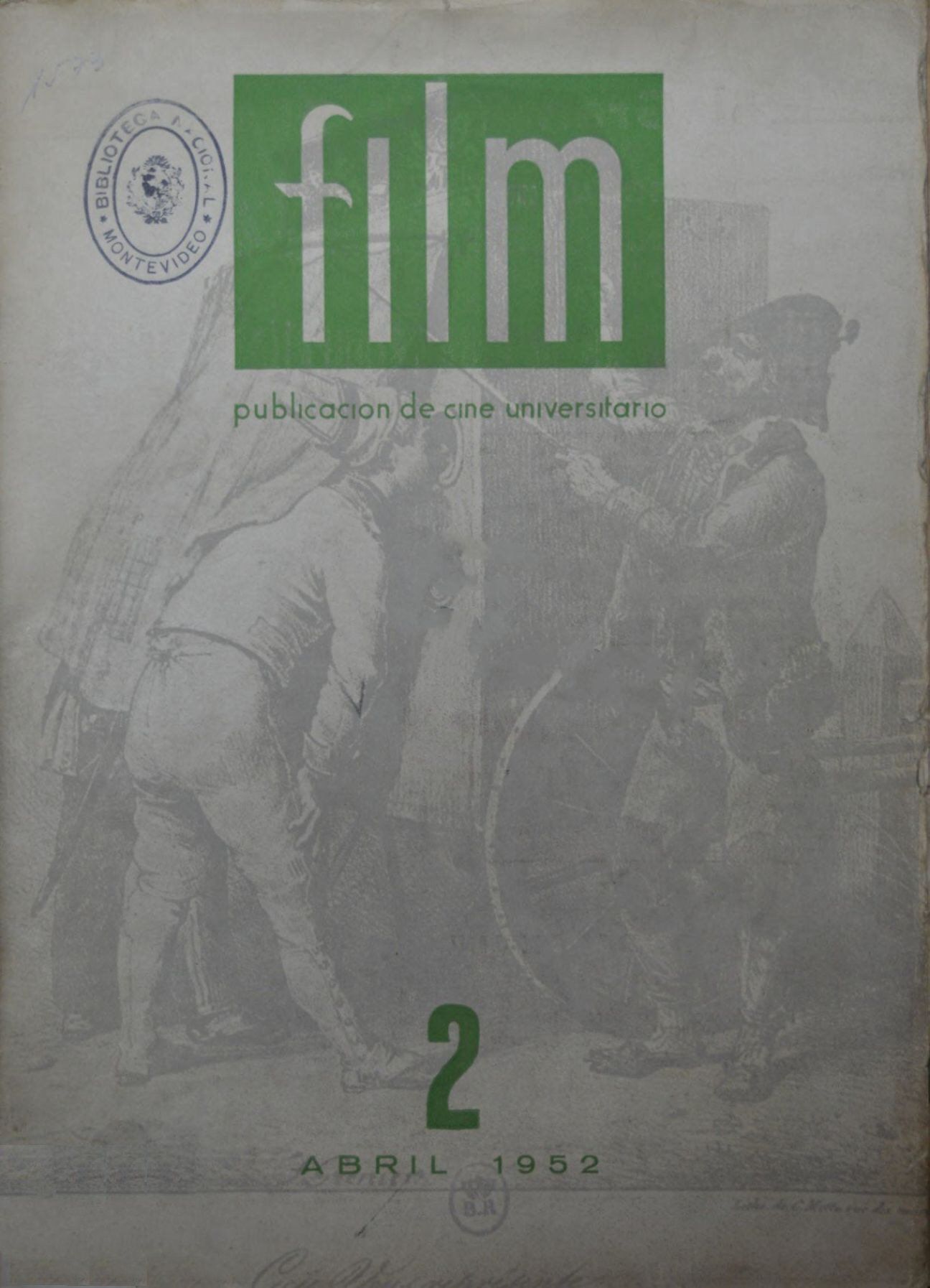 FILM (Ur) magazine side cover Issue 2  April 1952