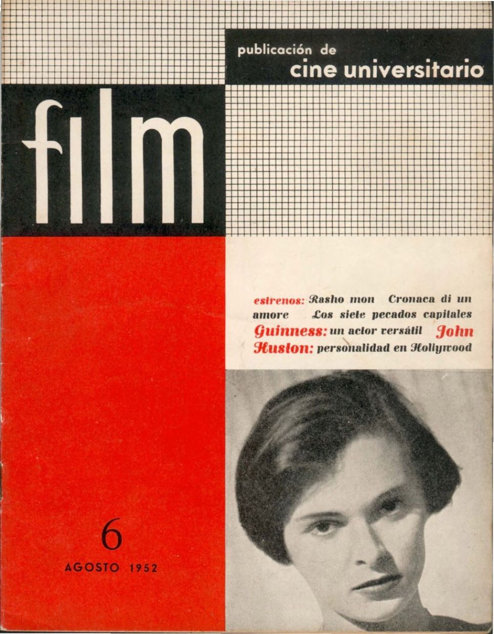 FILM (Ur) magazine side cover Issue 6  August 1952