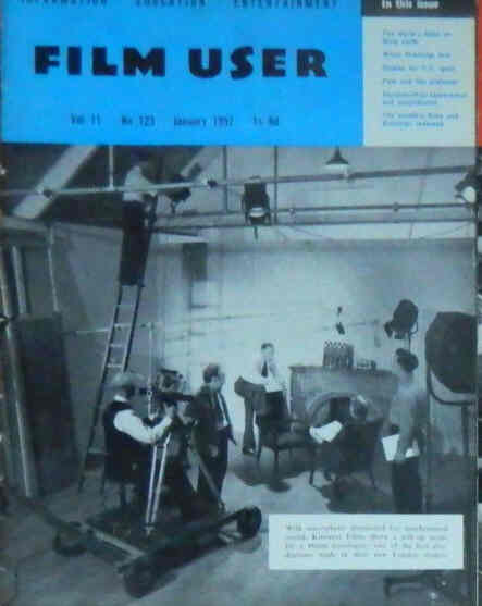 FILM USER magazine side cover Issue 123 January 1957