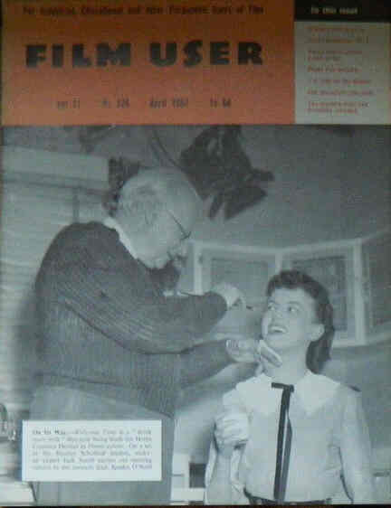 FILM USER magazine side cover Issue 126 April 1957