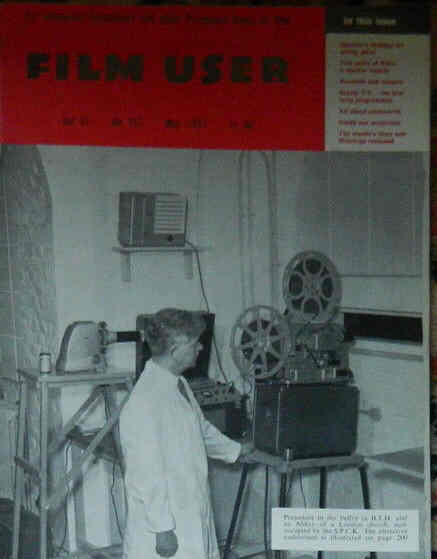 FILM USER magazine side cover Issue 127 May 1957