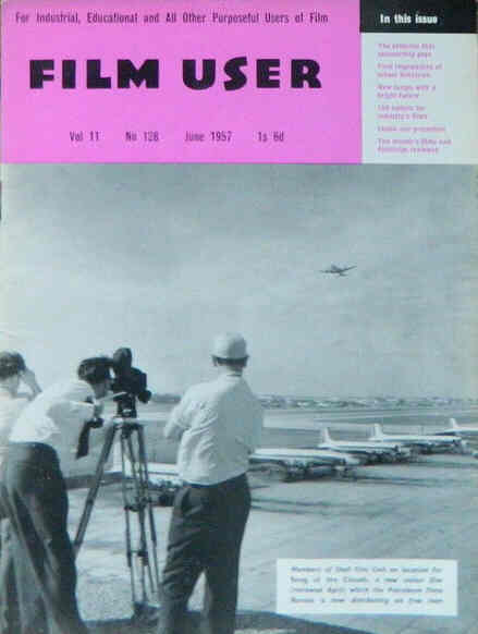 FILM USER magazine side cover Issue 128 June 1957