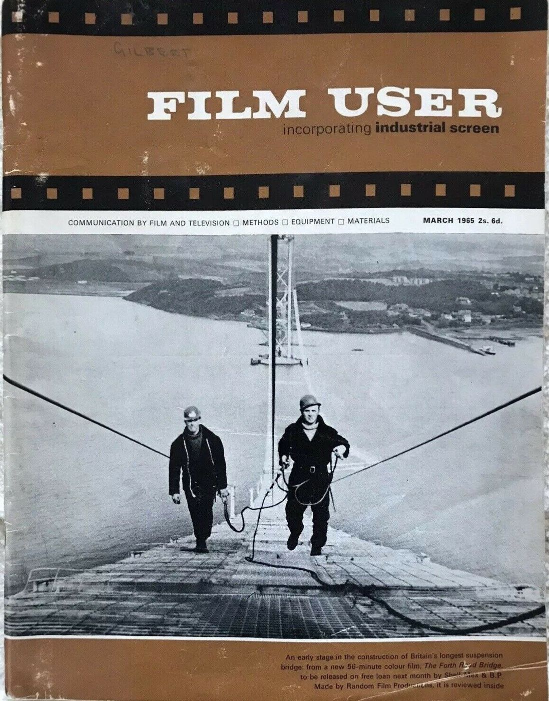 FILM USER magazine side cover  March 1965