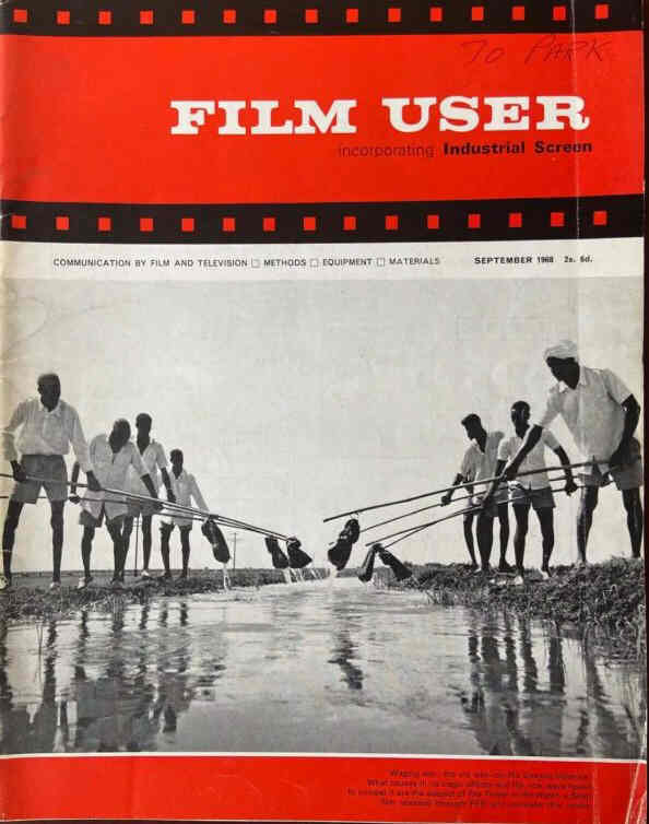 FILM USER magazine side cover  September 1968