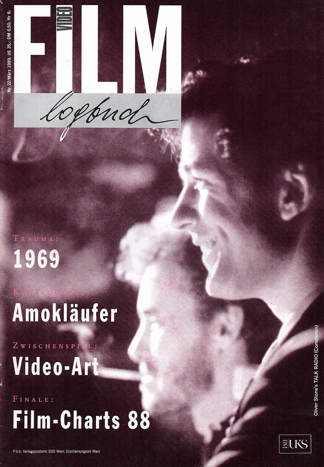 FILM VIDEO LOGBUCH magazine side cover Issue 22 March 1989